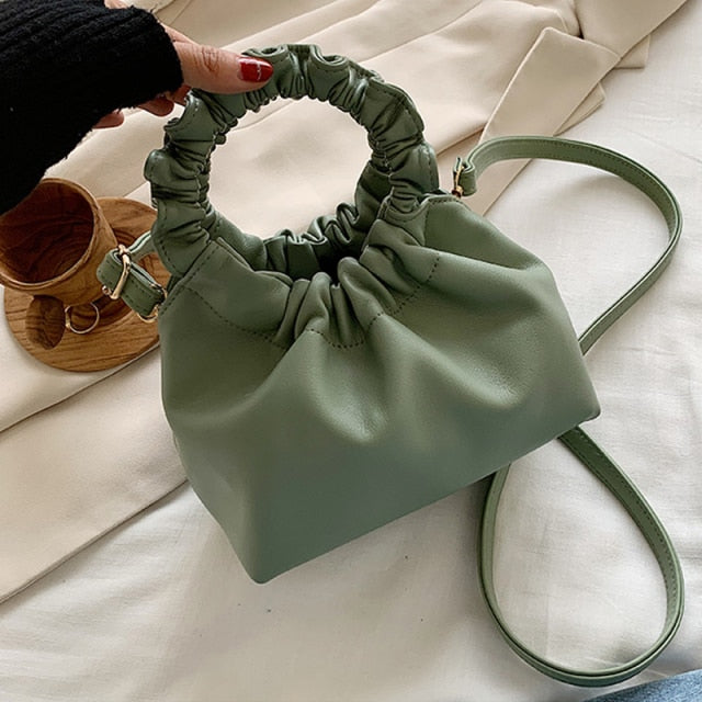 Retro Small Tote Handbag Green handbag