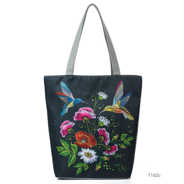 Canvas Print Shoulder Tote Bag 1162c