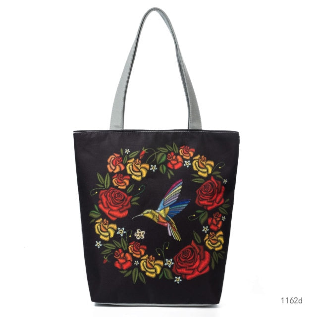 Canvas Print Shoulder Tote Bag 1162d