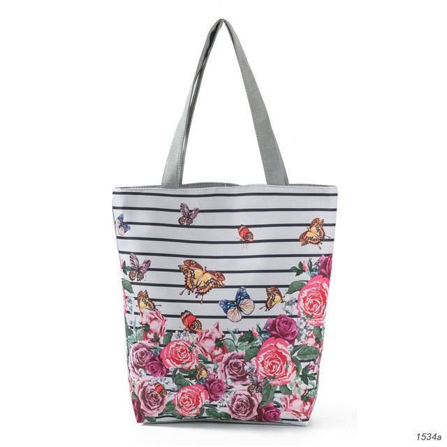 Canvas Print Shoulder Tote Bag 1534a