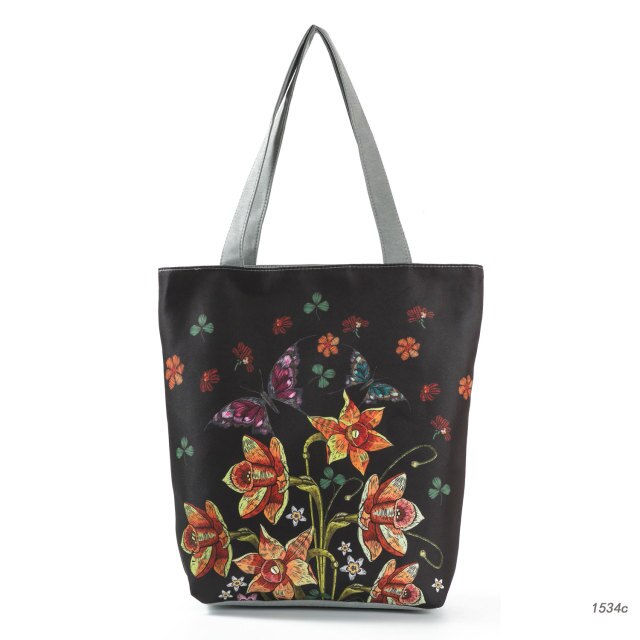 Canvas Print Shoulder Tote Bag 1534c