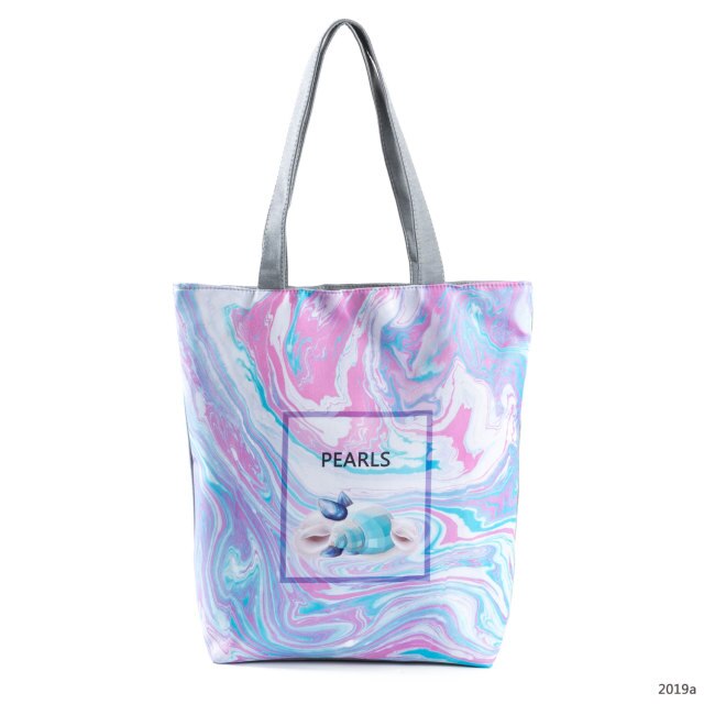 Canvas Print Shoulder Tote Bag 2019a