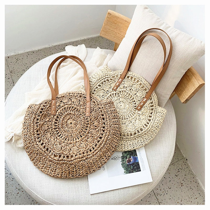 Bohemian Round Straw Handbag