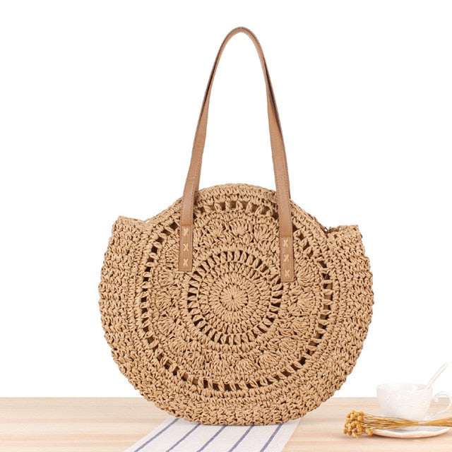 Bohemian Round Straw Handbag