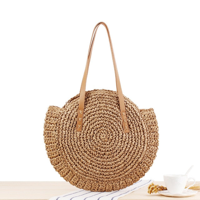 Bohemian Round Straw Handbag