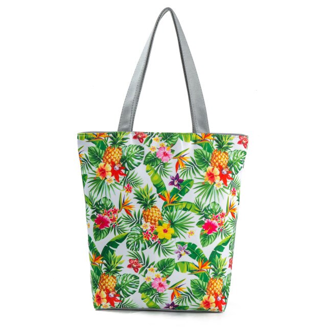 Canvas Print Shoulder Tote Bag 1130a