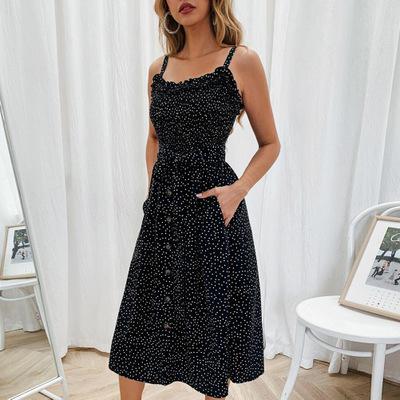 Polka Dot Backless Summer Dress