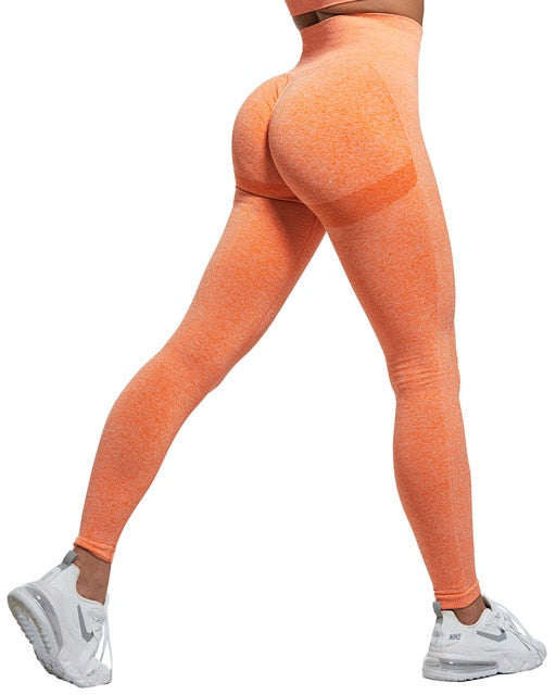 High Waist Push Up Gym Sport Leggings Orange