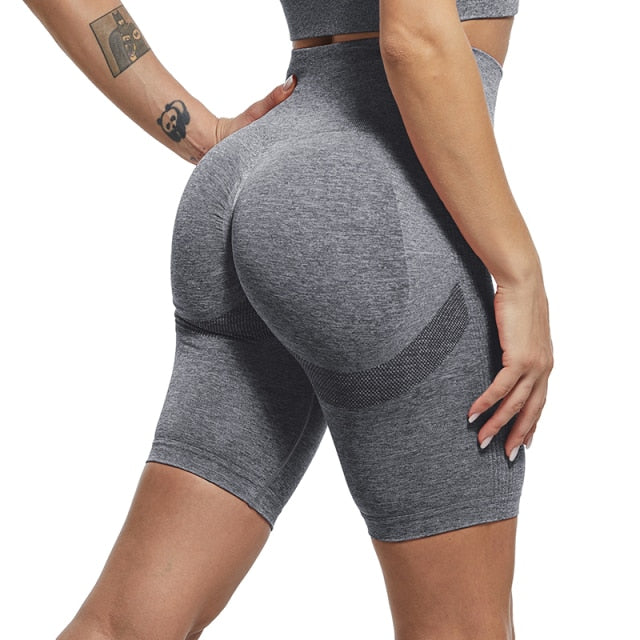 High Waist Push Up Gym Sport Leggings Short Leggings DGray