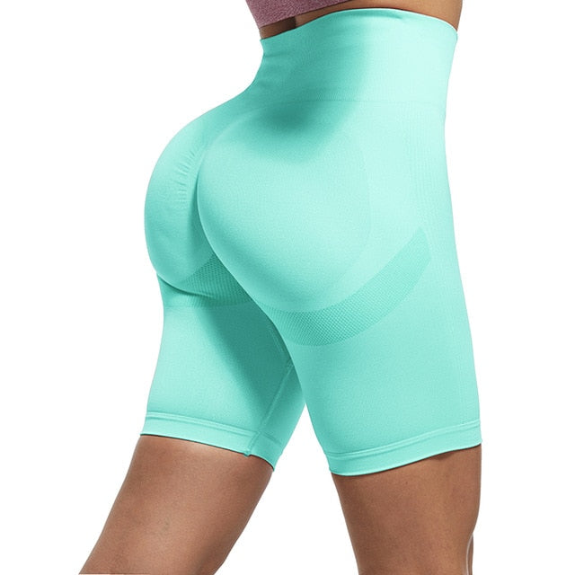 High Waist Push Up Gym Sport Leggings Short Leggings Green