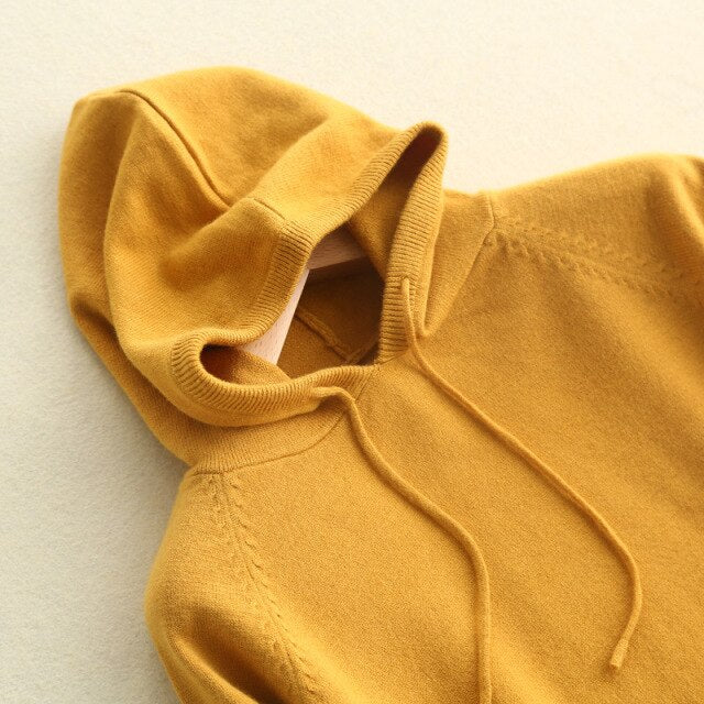 Hooded Long Sleeve Sweatshirt yellow