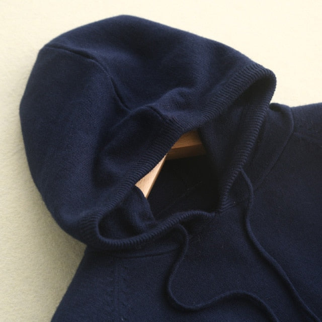 Hooded Long Sleeve Sweatshirt navy