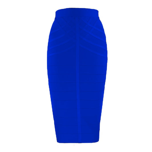 Bandage body-con Midi Skirt Blue