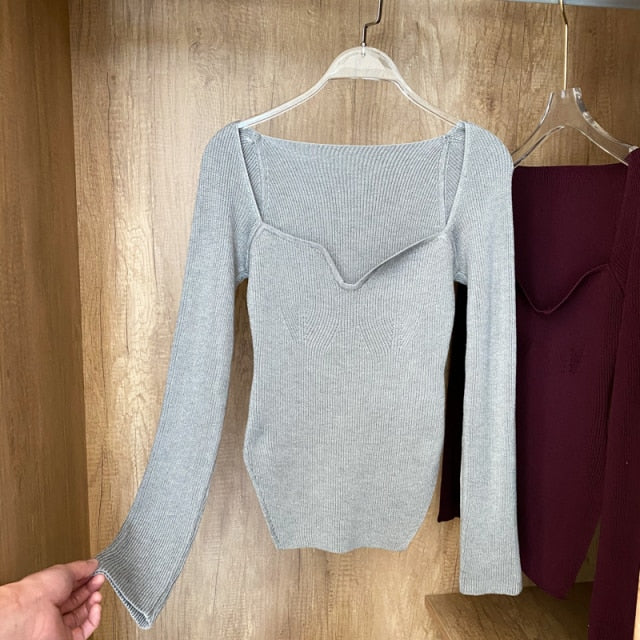 Long Sleeve Knitted Top