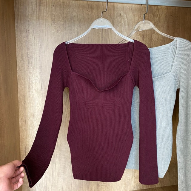 Long Sleeve Knitted Top