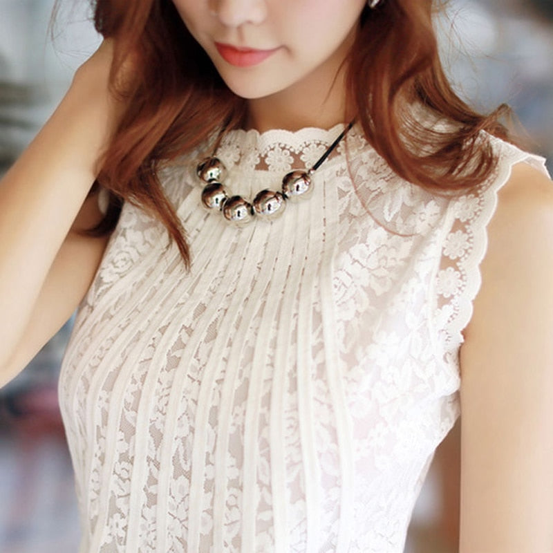 Lace Sleeveless Blouse