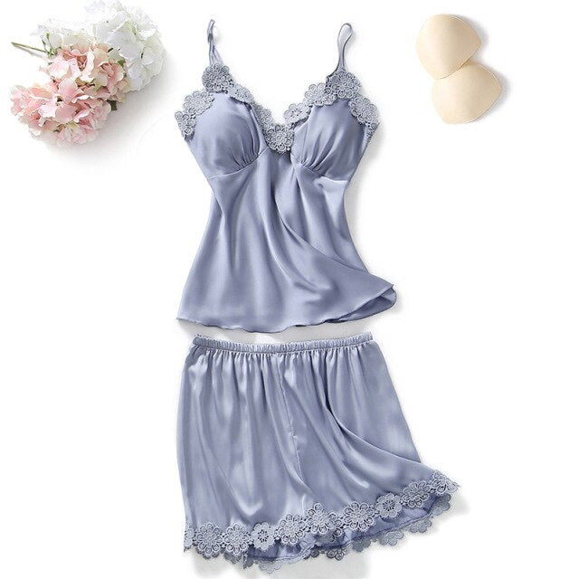 Five-piece Satin Pyjama Set