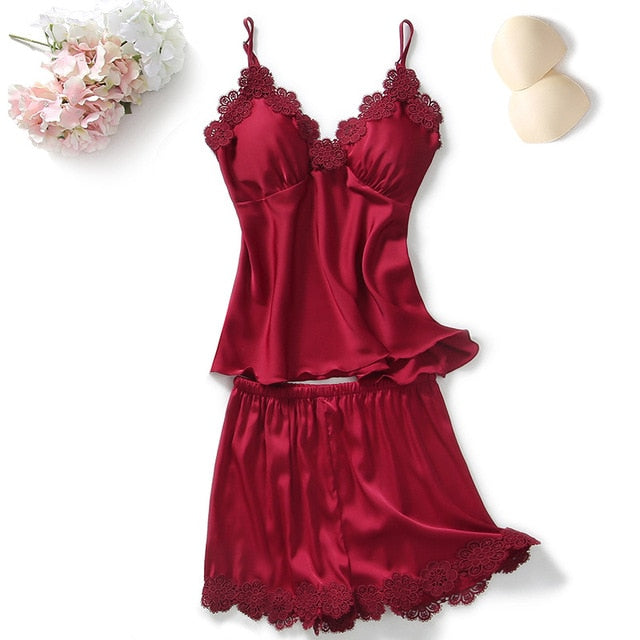 Five-piece Satin Pyjama Set