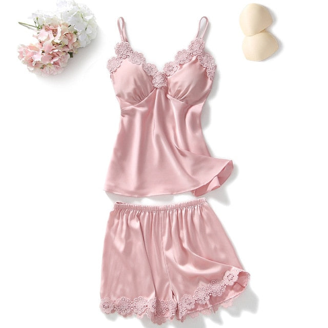 Five-piece Satin Pyjama Set