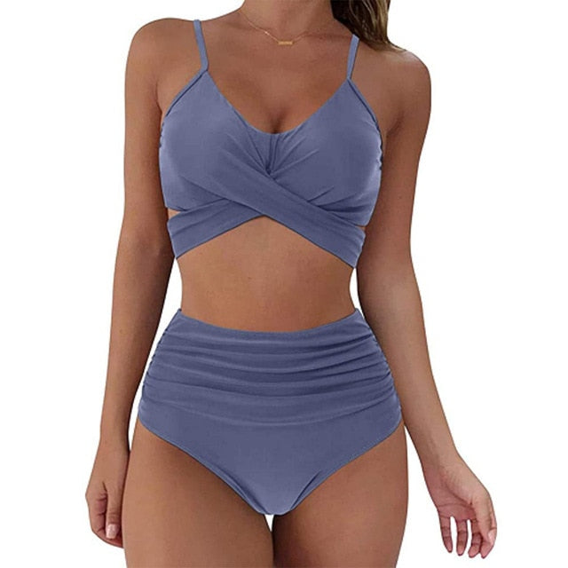 High Waisted Bikini Swimsuit Set - Bathing Suit