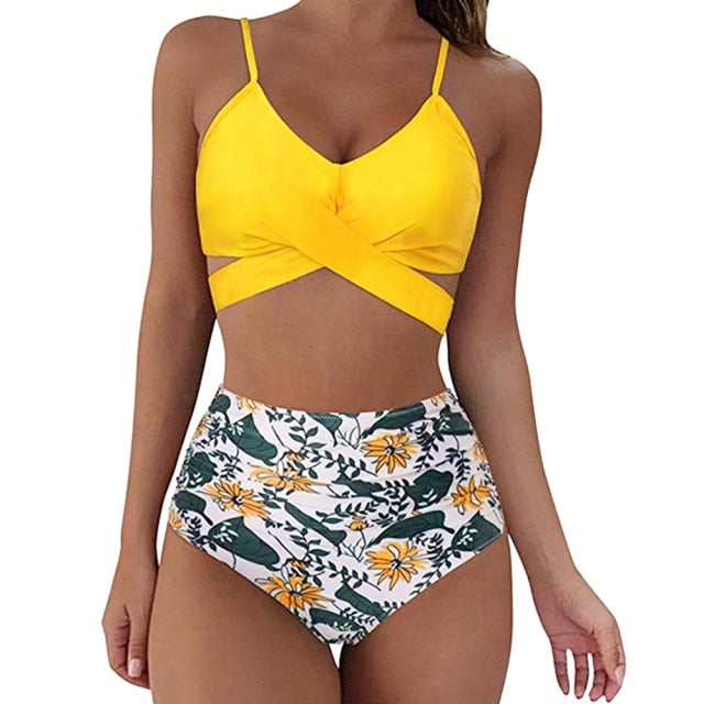 High Waisted Bikini Swimsuit Set - Bathing Suit