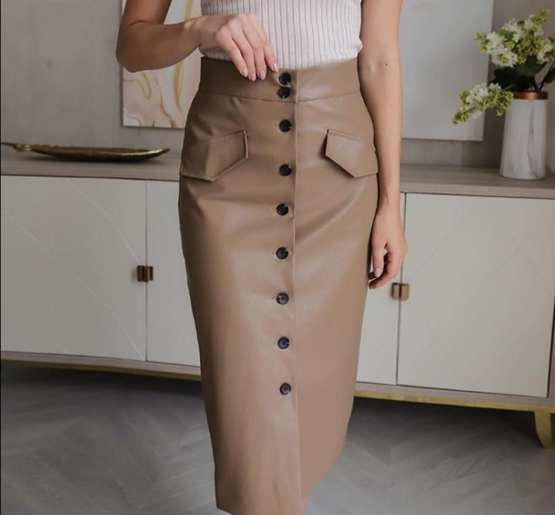Faux Leather Finest Pencil Skirt