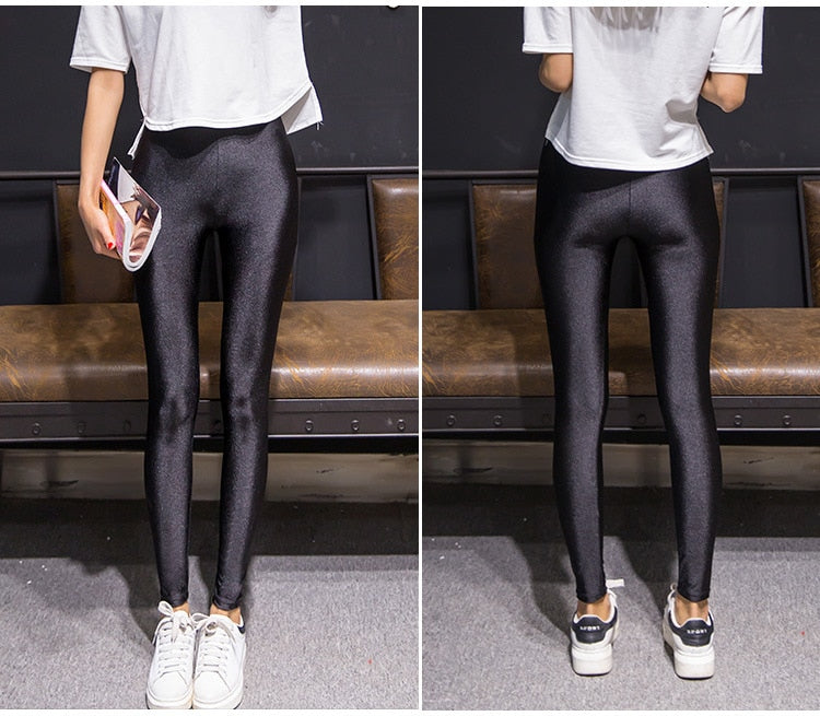 Shiny Black Leggings