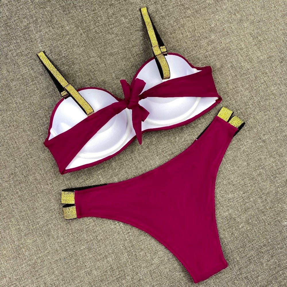 Halter top Bikini Swimsuit - Two Piece Bathing Suit