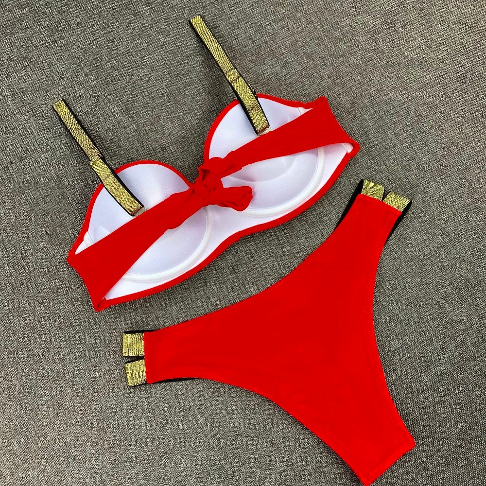 Halter top Bikini Swimsuit - Two Piece Bathing Suit