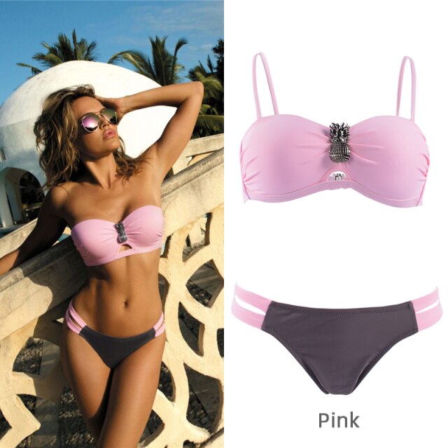 Halter top Bikini Swimsuit - Two Piece Bathing Suit