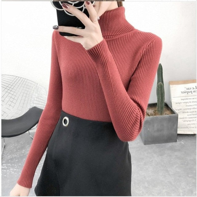 Knitted turtleneck Top