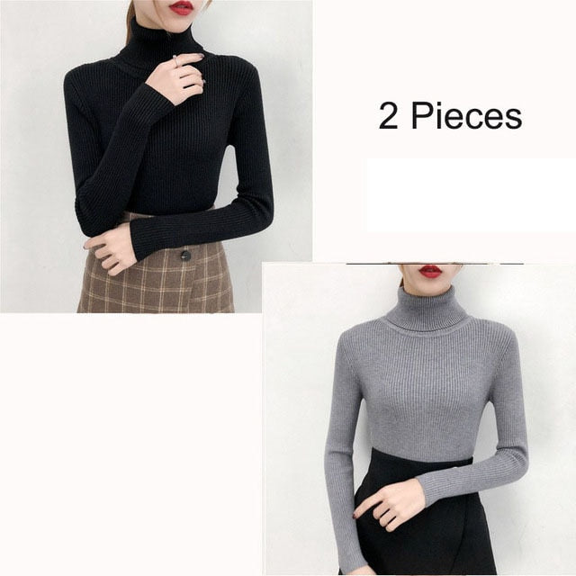 Knitted turtleneck Top