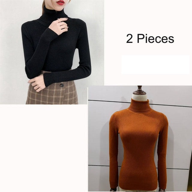 Knitted turtleneck Top