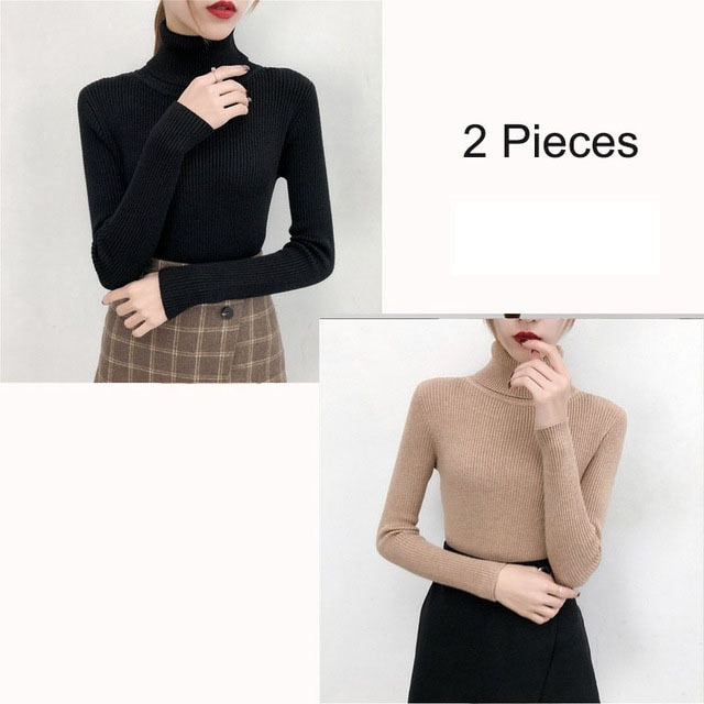 Knitted turtleneck Top