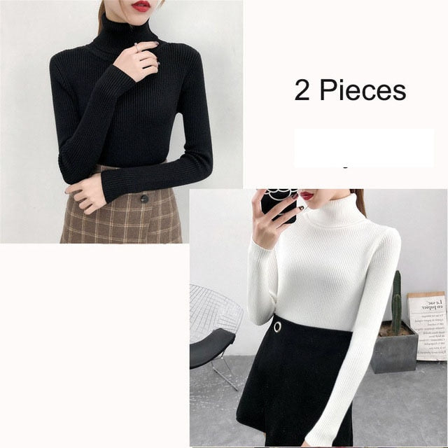 Knitted turtleneck Top