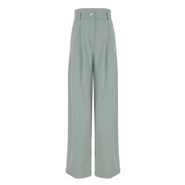 Wide leg Pleated Loose Trousers and Top set