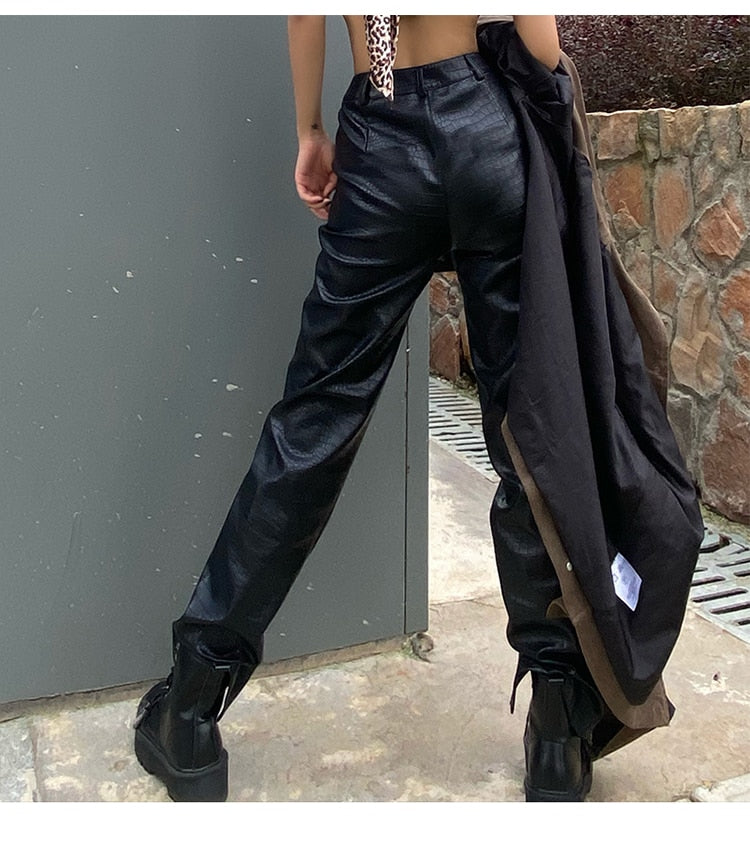 Faux Leather High Quality Pencil Trousers