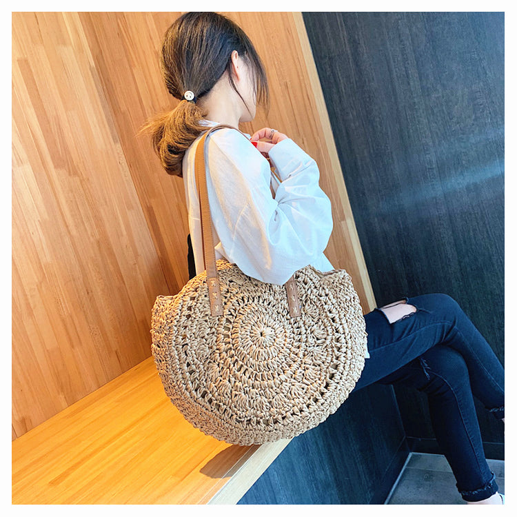 Bohemian Round Straw Handbag