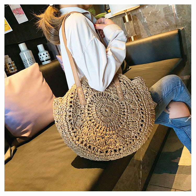 Bohemian Round Straw Handbag