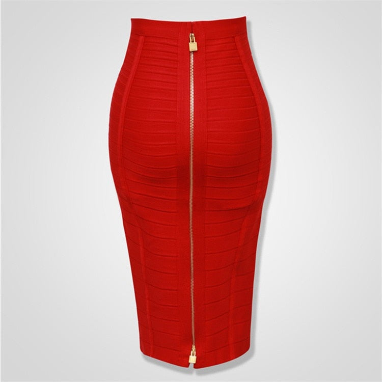 Zipper Bandage Pencil premium Skirt