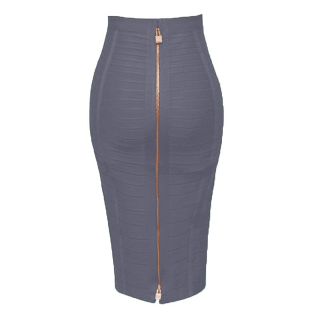 zipper bandage  pencil skirt 